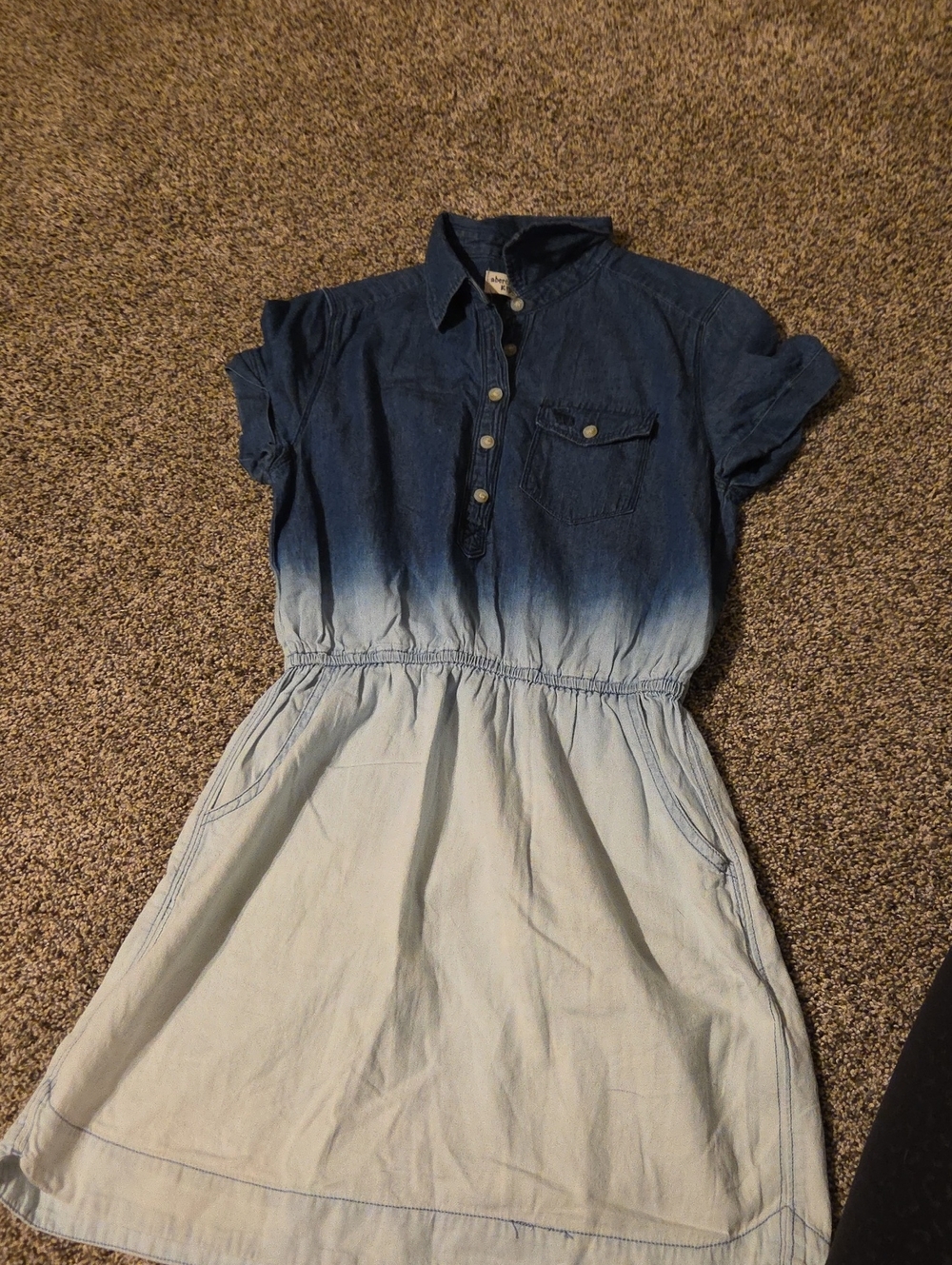 abercrombie kids Blue Ombre Denim Shirt Dress